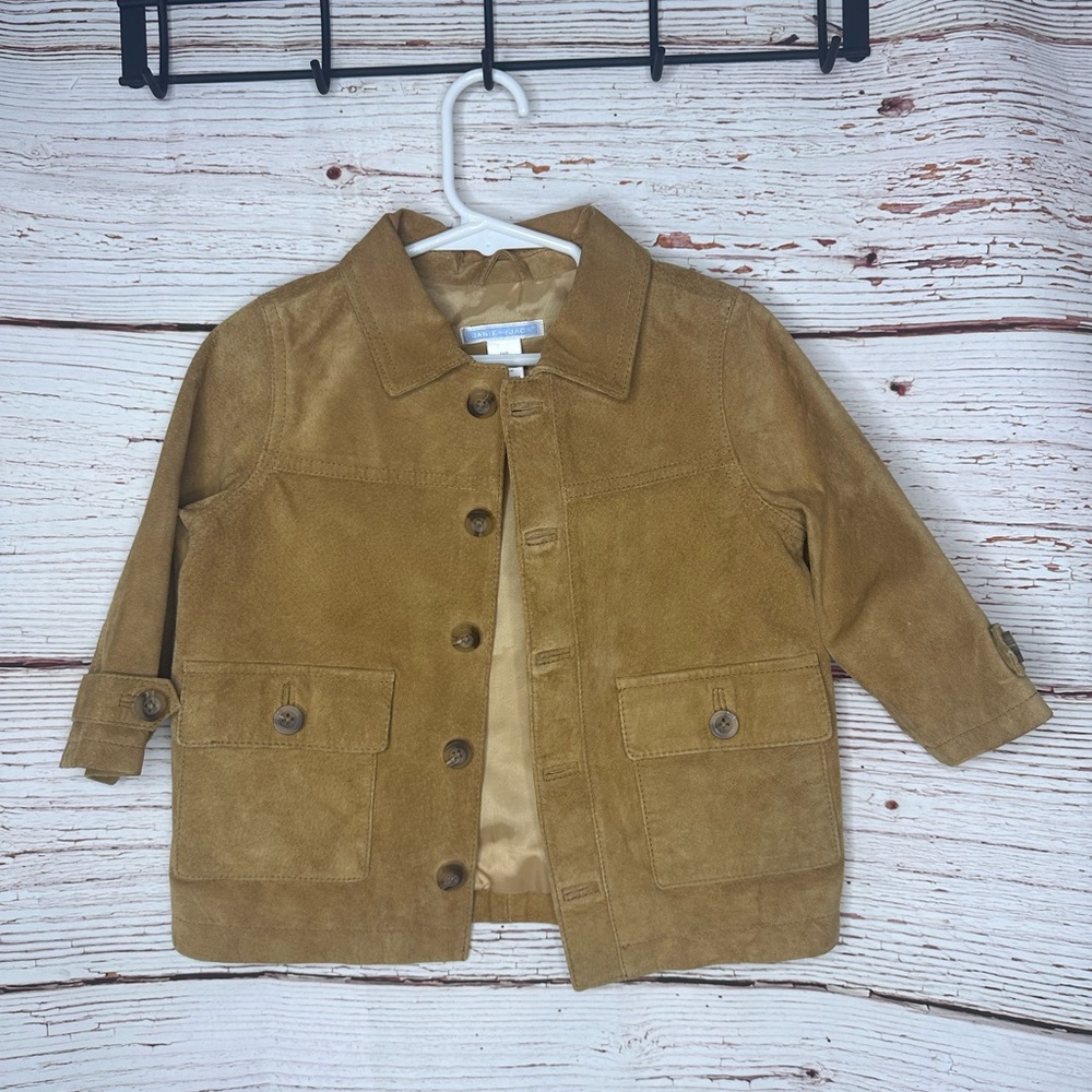 Janie and Jack Tan Leather Jacket 6-12 m